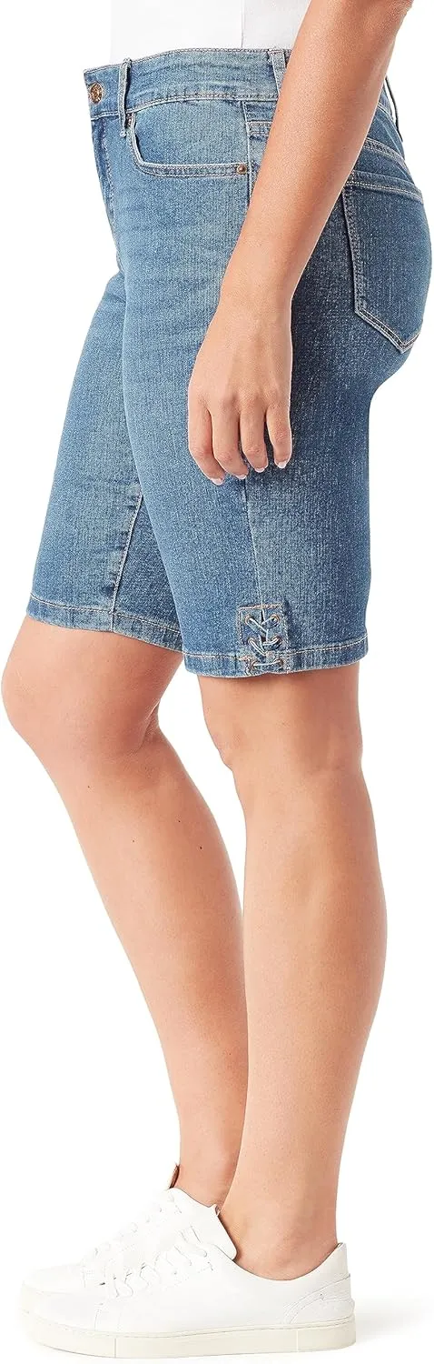 Vintage America Blues Women's Boho Slim Stretch Denim Bermuda Short