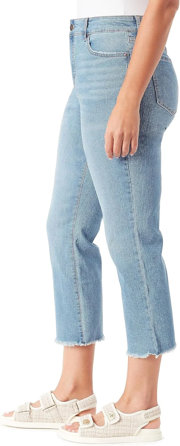 Vintage America Blues Women's Boho Slim Stretch Denim Capri