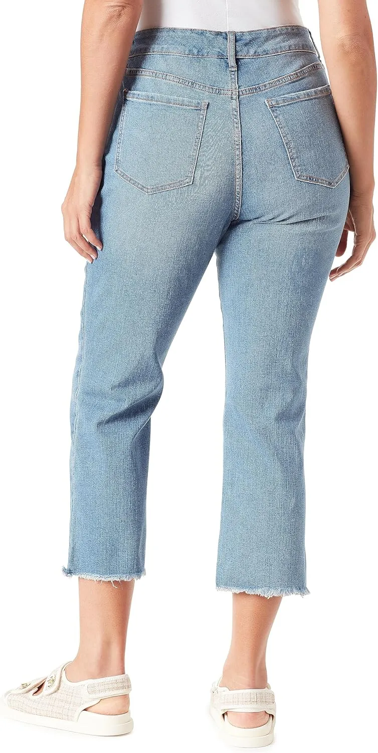 Vintage America Blues Women's Boho Slim Stretch Denim Capri