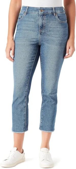 Vintage America Blues Women's Boho Slim Stretch Denim Capri