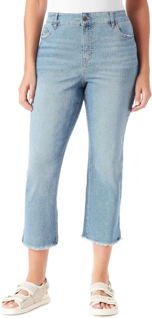 Vintage America Blues Women's Boho Slim Stretch Denim Capri