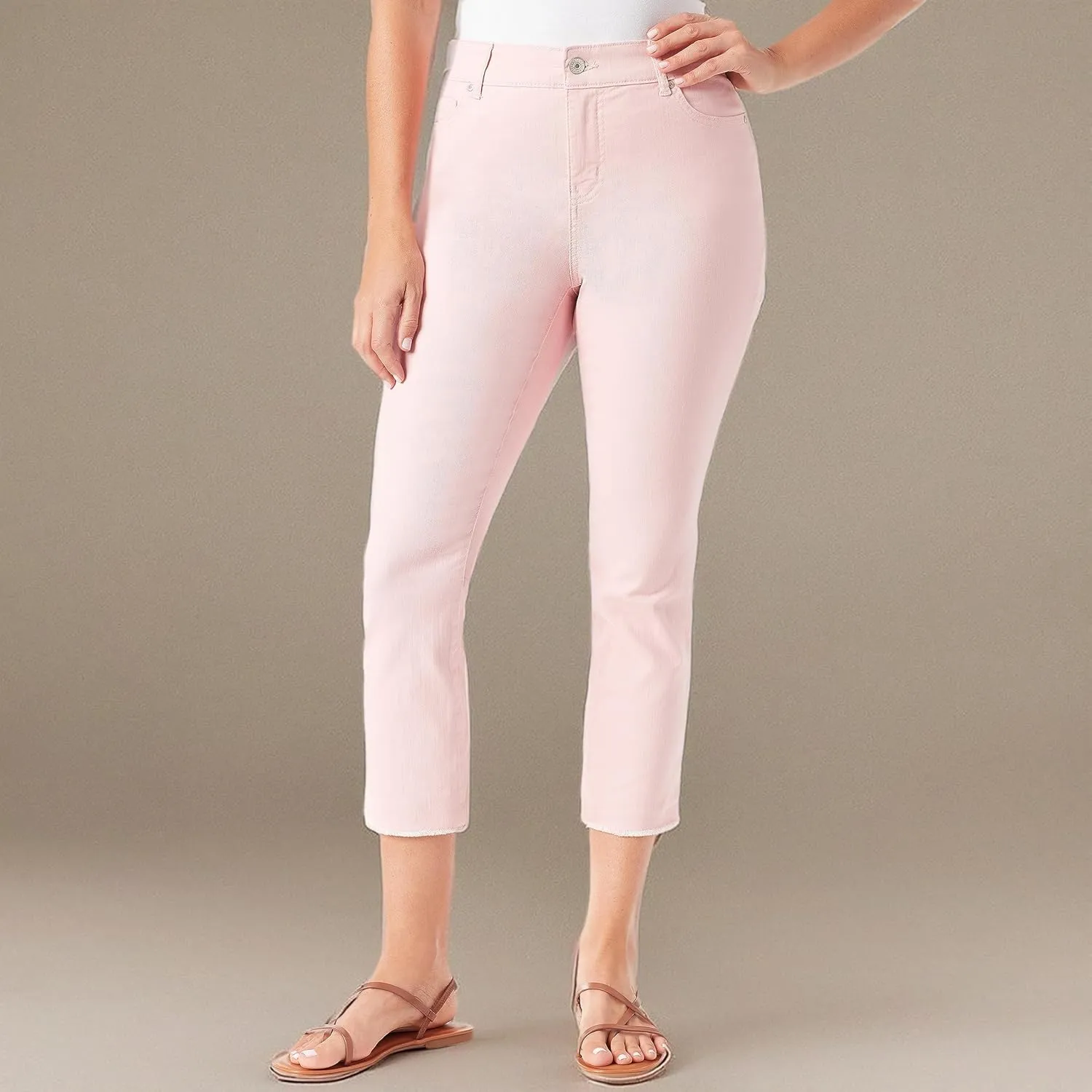 Vintage America Blues Women's Petite Boho Slim Stretch Denim Capri