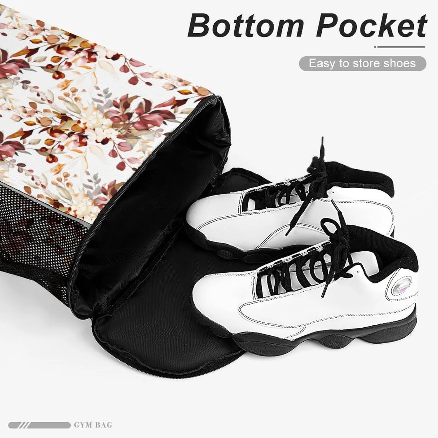 Watercolor Fall Rustic Gum Eucalyptus Sports Backpack with Large Mouth Design And Dry Wet Separation for Unisex