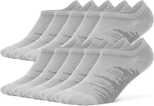 wernies No Show Socks Men 10 Pairs Ankle Low Cut Cotton Men Socks with Non Slip Grips 6-10/11-13