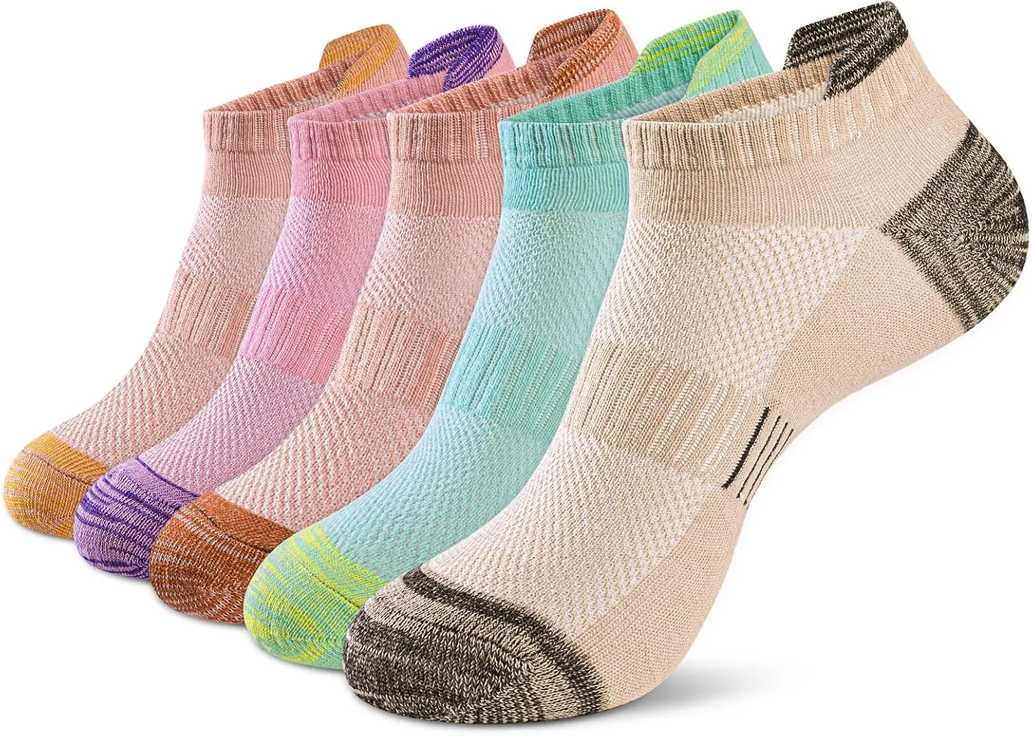 Women Ankle Socks Athletic Thick Cushioned Running anti blister socks women 5 Pair Pack