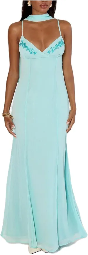 Women Floral Tube Maxi Dress with Scarf Sexy Strapless Backless Bodycon Long Dress Summer Mesh Cocktail Sundress