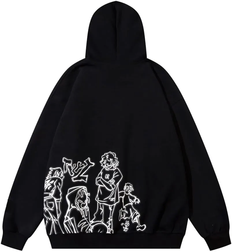 Women Rhinestone Graphic Hoodies Y2k Full Zip Up Jacket Men Gothic Oversized Aesthetic Hoodie Clothes Casual Sweatshirt