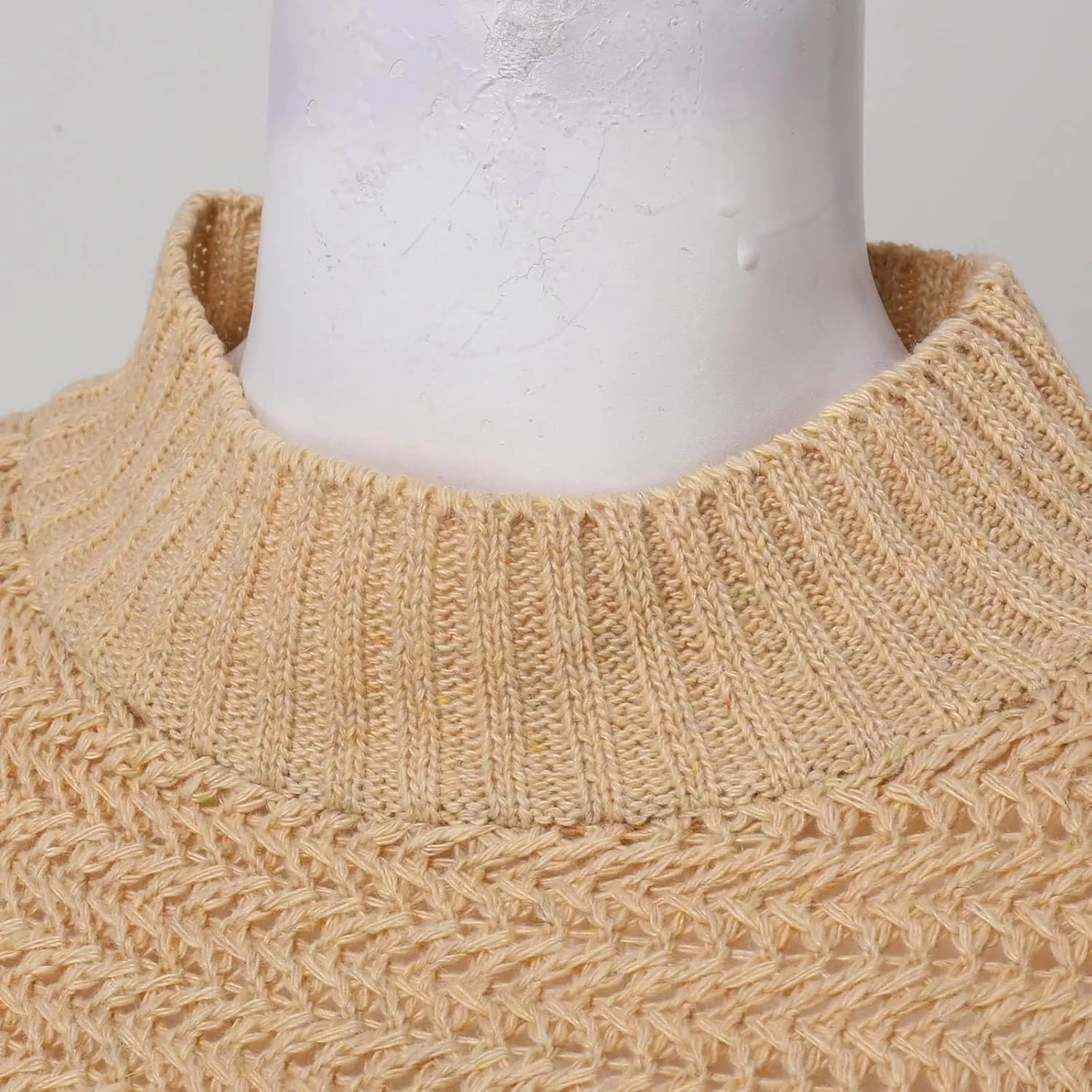 Women's Mock Turtleneck Oversize Chunky Knit Side Split Solid Color Long Sleeve Casual Sweater