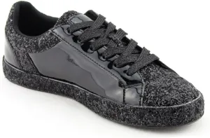 Womens Sneaker Flats Fashion Sneaker Glitter Metallic Lace Up Sparkle Slip On Street Casual Running Shoes