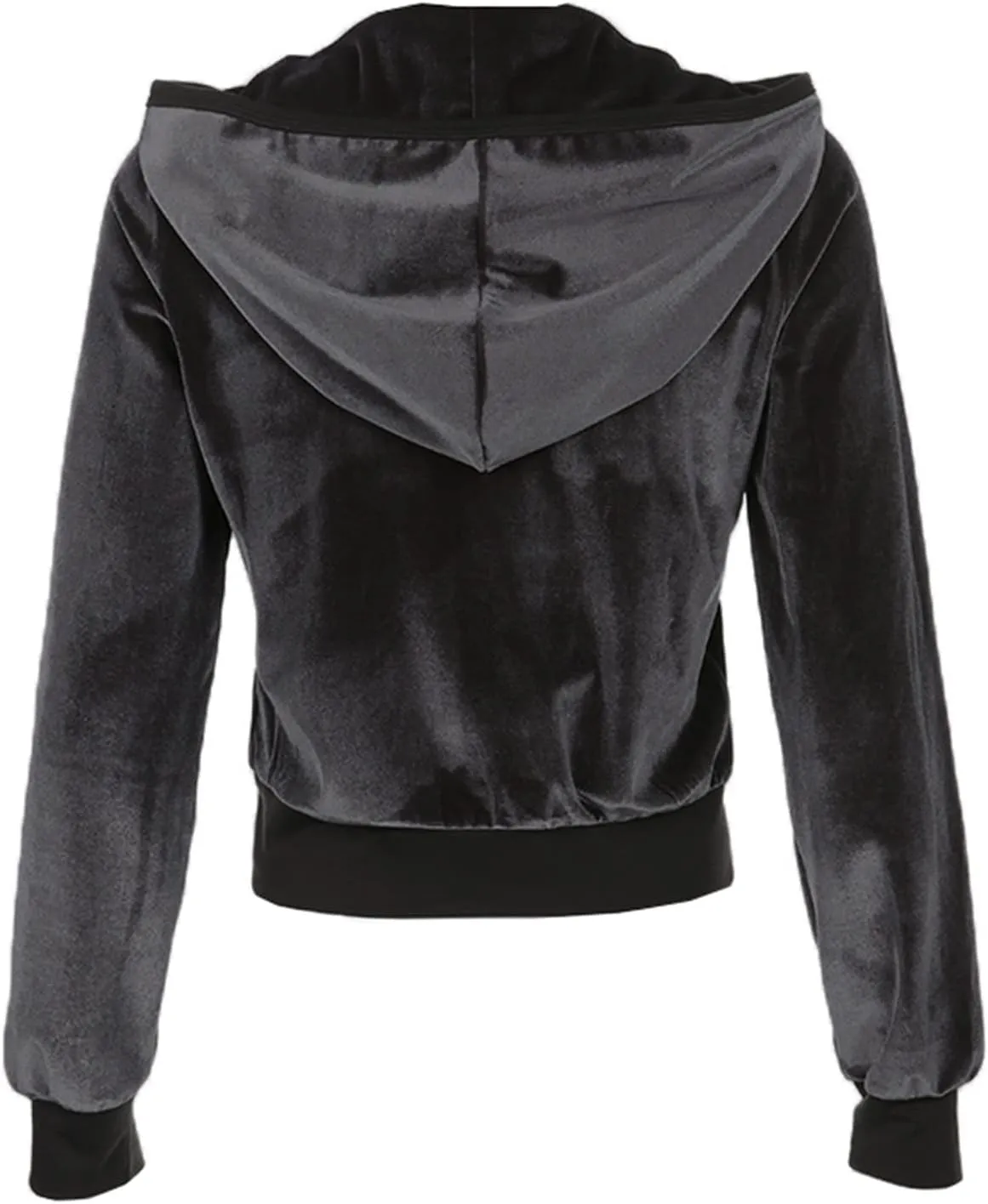 XBTCLXEBCO Crop Hoodie for Women Zip Up Long Sleeve Vintage Hooded Sweatshirt Y2K Fairy Grunge Drawstring Jacket Streetwear
